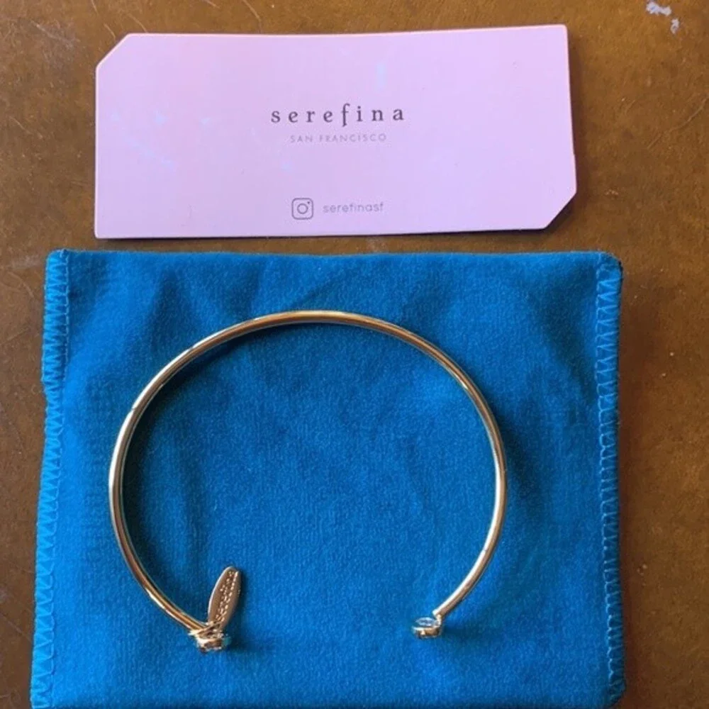 Serefina gold crystal bangle/cuff bracelet